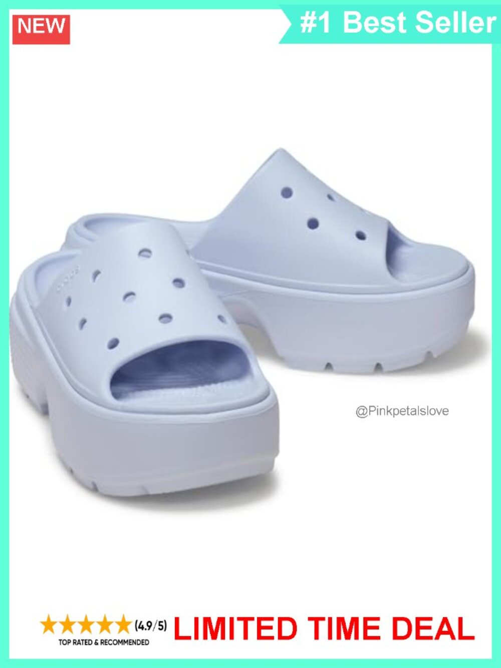 Chunky Block Heel Slip-On Slide Sandals Comfort Platform Open Toe